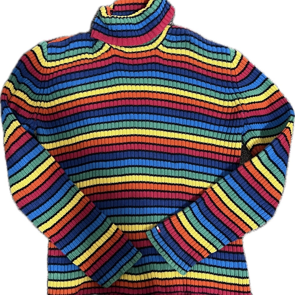 Vintage Tommy Hilfiger Striped Turtleneck Sweater